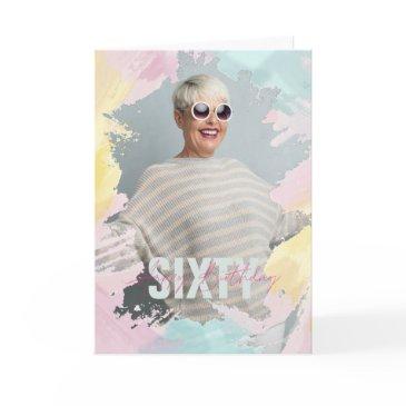 watercolor paint stroke birthday frame | photo invitations