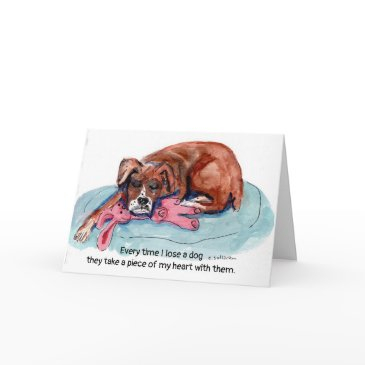 watercolor painting pup +"every time i lose a dog" invitations