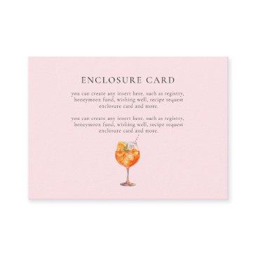 watercolor pink love at first spritz bridal shower enclosure invitations