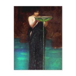 Small Waterhouse Circe Invidiosa Postinvitations Front View