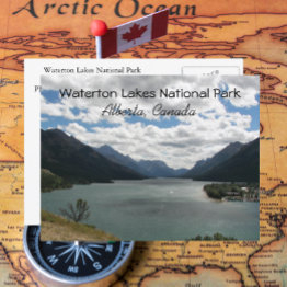Small Waterton Lakes National Park, Canada Travel Photo Postinvitations Front View