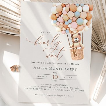we can bearly wait! baby shower invitation