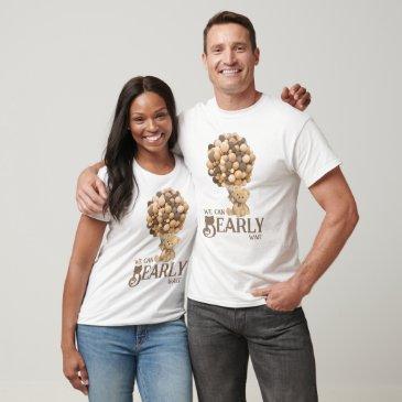 we can bearly wait modern bear baby shower t-shirt