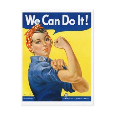 we can do it! rosie the riveter vintage wpa postinvitations