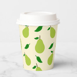 Small We Can Pearly Wait Fall Pear Paper Cups Front View