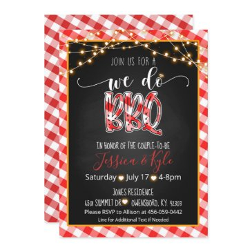 we do bbq invitation - gingham