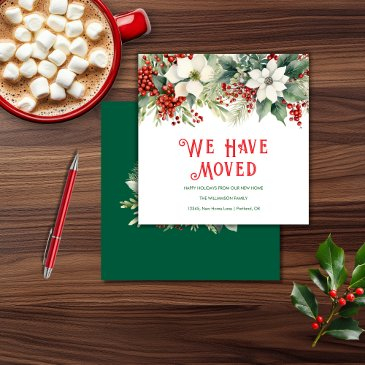 we have moved happy holidays moving home invitations