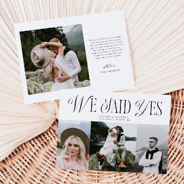 we said yes vintage elegance wedding multi photo announcement
