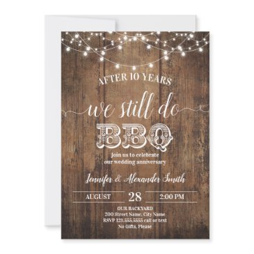we still do bbq wedding anniversary invitation