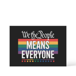 Small We The People Means Everyone Us Constitution Lgbt Invitation Front View