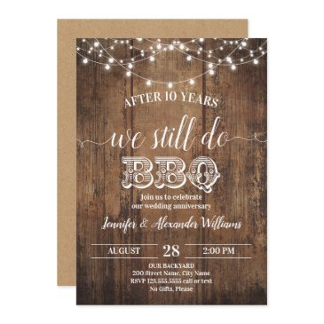 wedding anniversary we still do bbq invitation