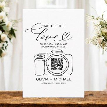 wedding capture the love qr code photo share enclosure invitations