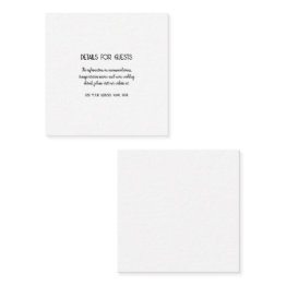 Small Wedding Information Guests Black White Simple Enclosure Invitations Front View