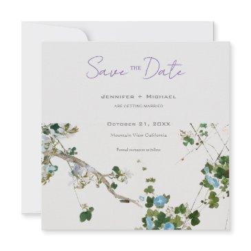 wedding marriage minimalist calligraphy floral announcement