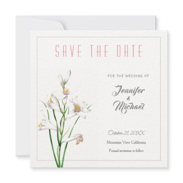 wedding professional flower design save the date invitation