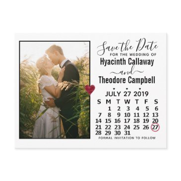 wedding save the date july 2019 calendar photo invitation postinvitations