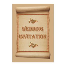 Small Wedding Scroll Wedding Invitation Front View