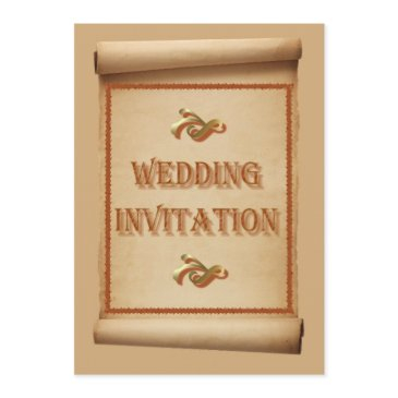 wedding scroll wedding invitation