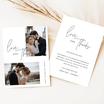 wedding thank you invitations | boho photo thank you