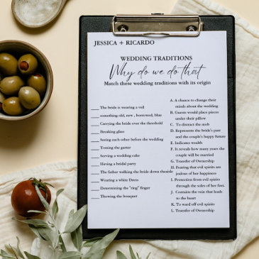 wedding traditions bridal shower game invitations