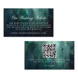 Small Wedding Website Qr Code Enchanted Forest Wedding Enclosure Invitations Front View