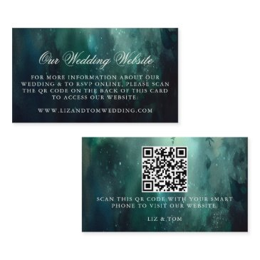 wedding website qr code enchanted forest wedding enclosure invitations