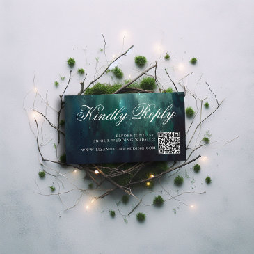 wedding website qr code enchanted garden wedding enclosure invitations
