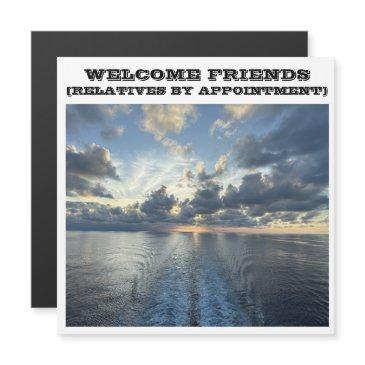 welcome friends cruise ship door magnet