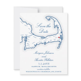 Small Wequassett Resort Cape Cod Wedding Save The Date Front View