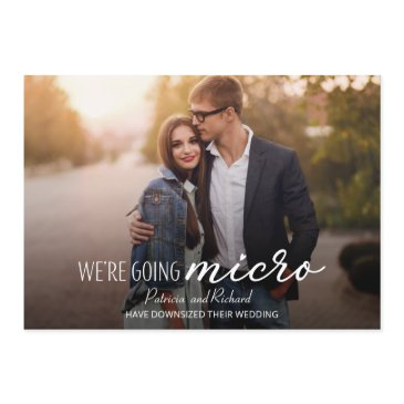 we're going micro downsize wedding announcement