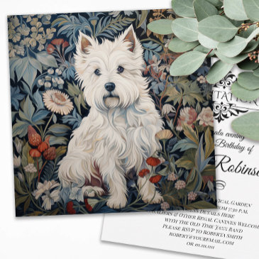 west highland white terrier birthday thank you invitations