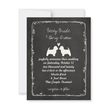 west highland white terrier wedding invitation