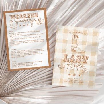 western last rodeo bachelorette party invitation