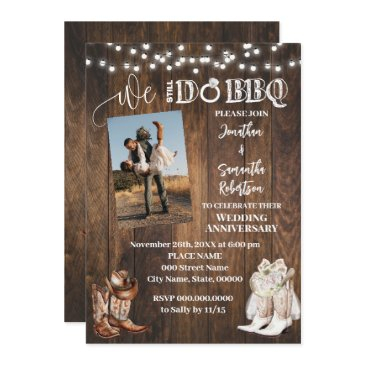 western we still do country wedding anniversary invitation