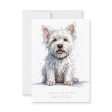westie cheeky cute birthday invitations personalize