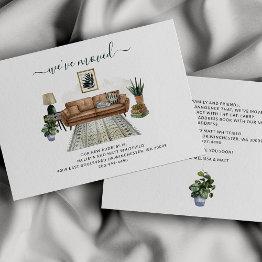 Small We've Moved Address Moving Announcement Front View