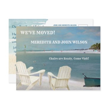 we've moved budget ocean beach chairs moving announcement postinvitations
