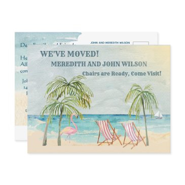 we've moved budget watercolor ocean beach move announcement postinvitations