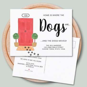we've moved dogs moving announcement postinvitations