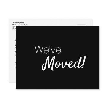 we've moved home modern typography custom announce announcement postinvitations