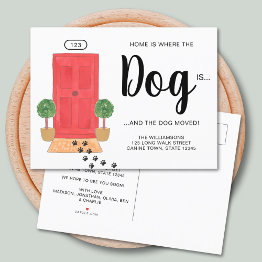 Small We've Moved New Address Dog Moving Announcement Postinvitations Front View