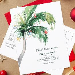 Small We've Moved To The Coast Christmas Moving Announcement Postinvitations Front View