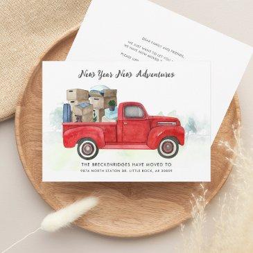 we've moved watercolor holiday moving address announcement