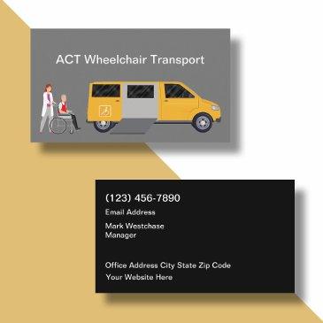 wheelchair transport double side business invitations