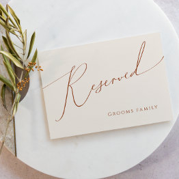 Small Whimsical Desert | Beige Reserved Sign Front View