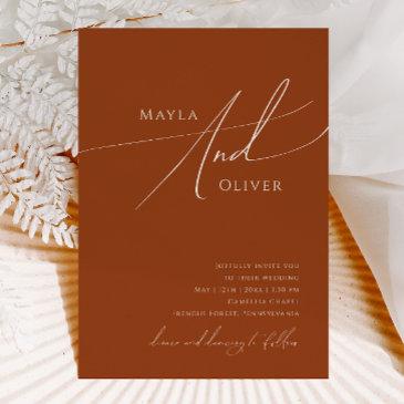 whimsical desert | terracotta casual wedding invitation