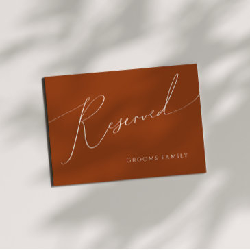 whimsical desert | terracotta reserved sign