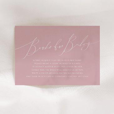 whimsical dusty rose books for baby enclosure invitations