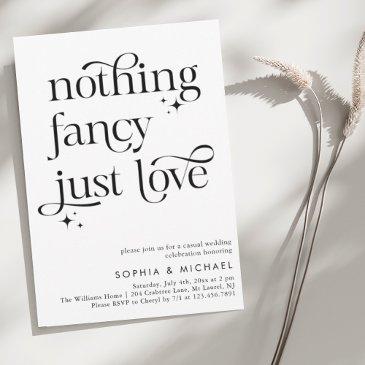 whimsical nothing fancy just love casual wedding invitation