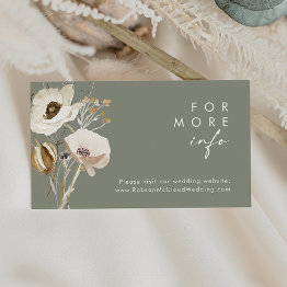 Small Whimsical Wildflower | I Sage Wedding Website Invitations Front View